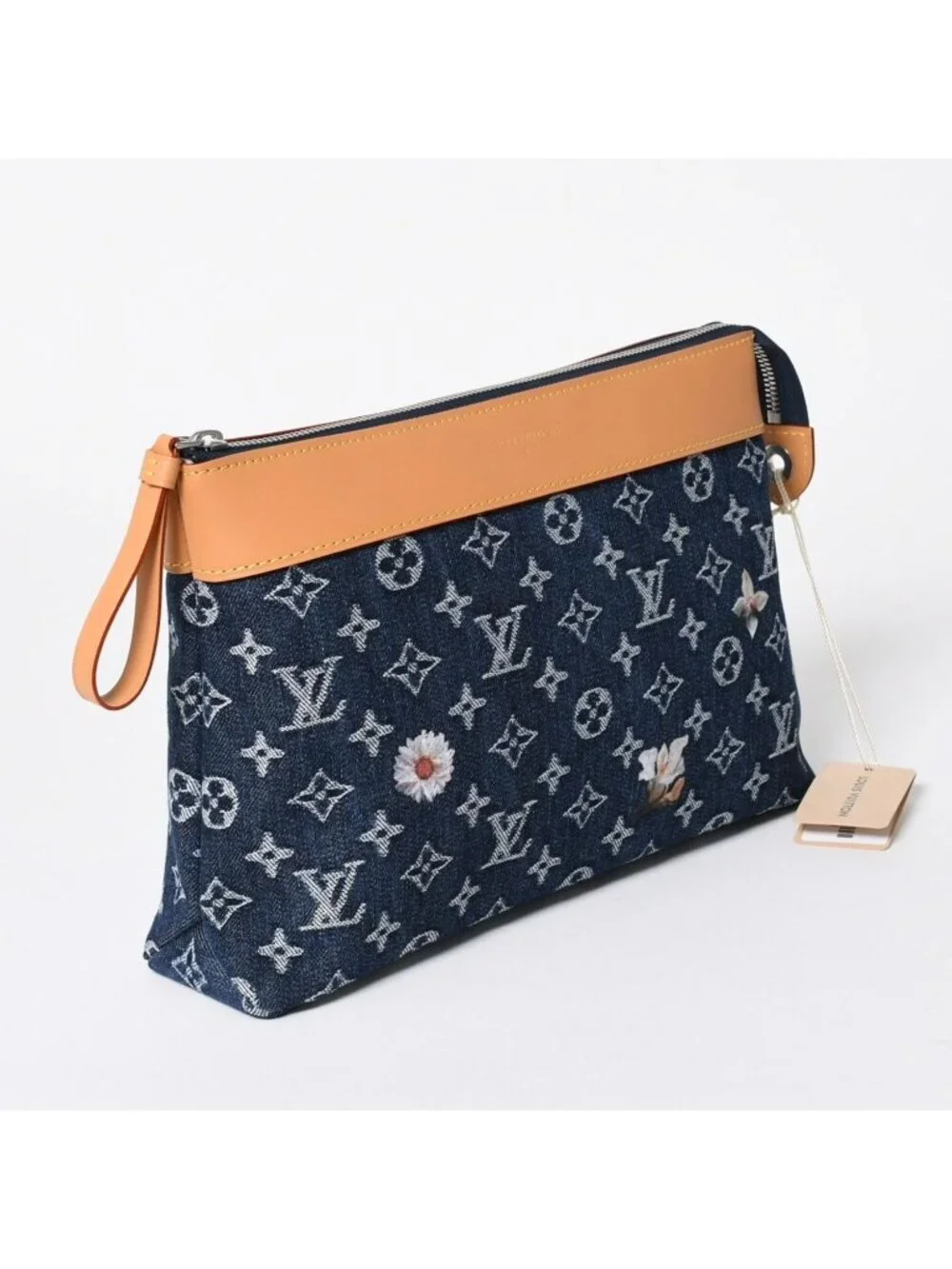 Louis Vuitton Handbag Clutch Pochette Voyage Monogram Denim